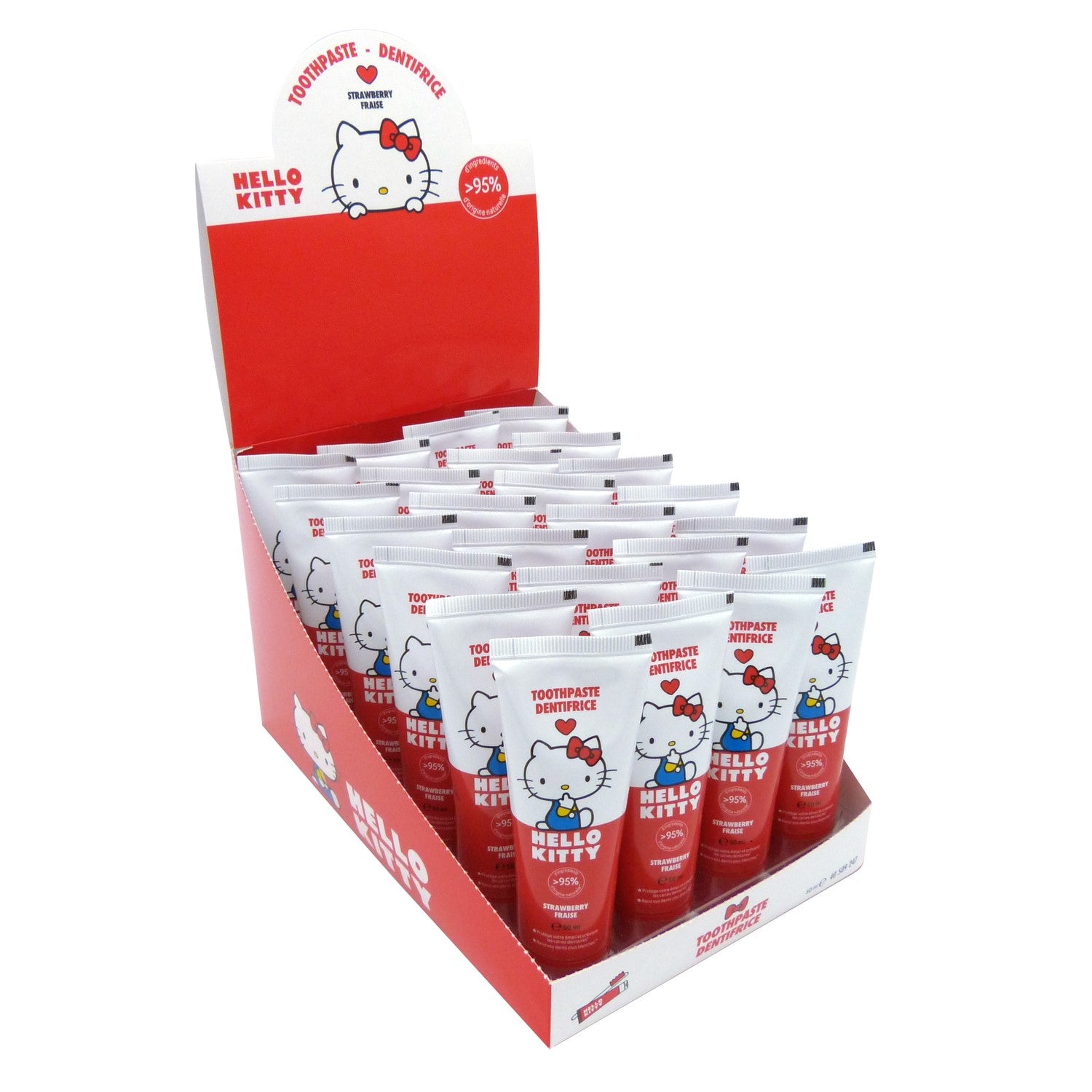 Zahnpasta - Hello Kitty - Erdbeere - Display - 24 Stück