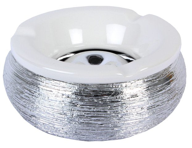 Windascher mit Struktur Silber 15cm