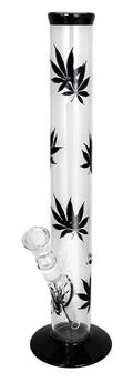 Glasbong Leaf Black 42cm