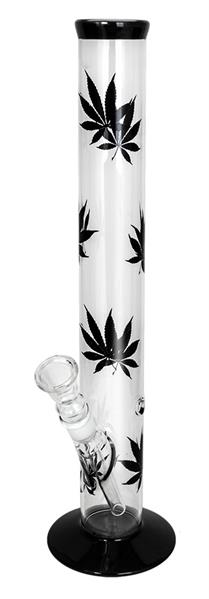 Glasbong Leaf Black 42cm