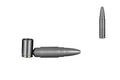 Metalpfeife Patronenform Schwarz 16cm