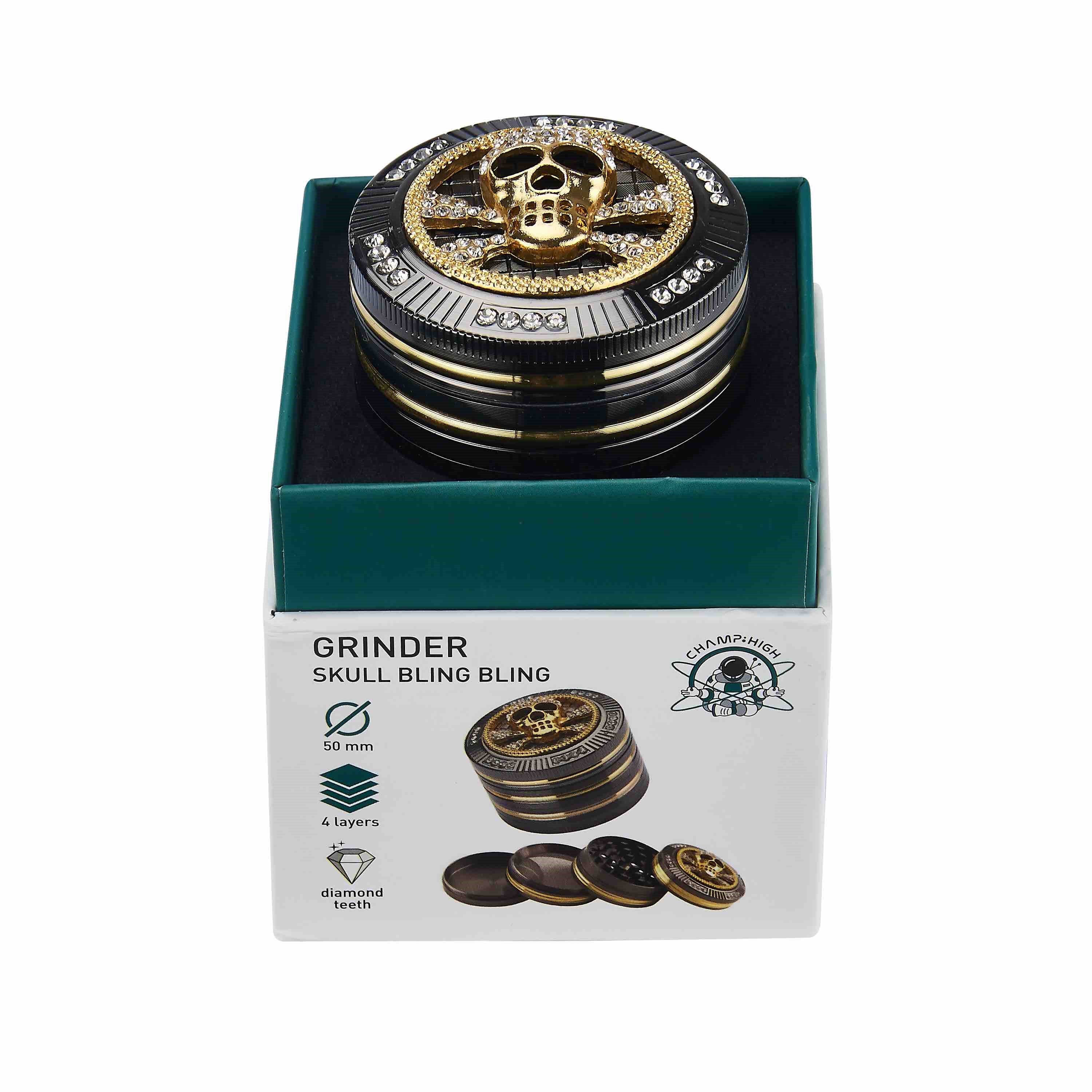 Champ High - Grinder Bling Bling Skull - 50mm - 4 Layers