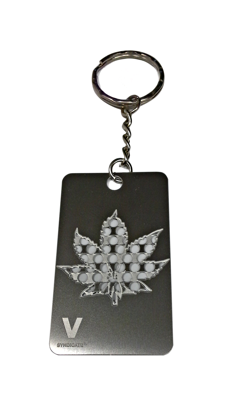 Grinder Card Key Chain "Leaf"