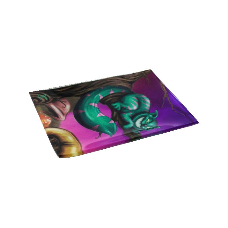 Glass Rolling Tray - Cheshire Cat (16cm x 12cm)