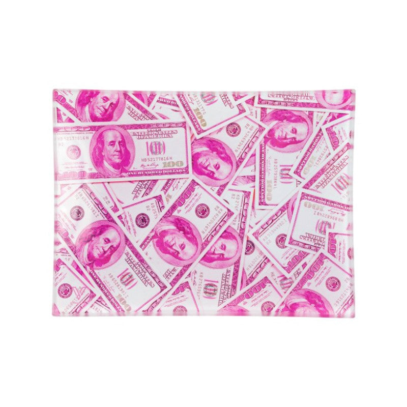 Glass Rolling Tray - Dollars (26cm x 16cm)