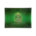 Glass Rolling Tray - Hamsa Green (16cm x 12cm)