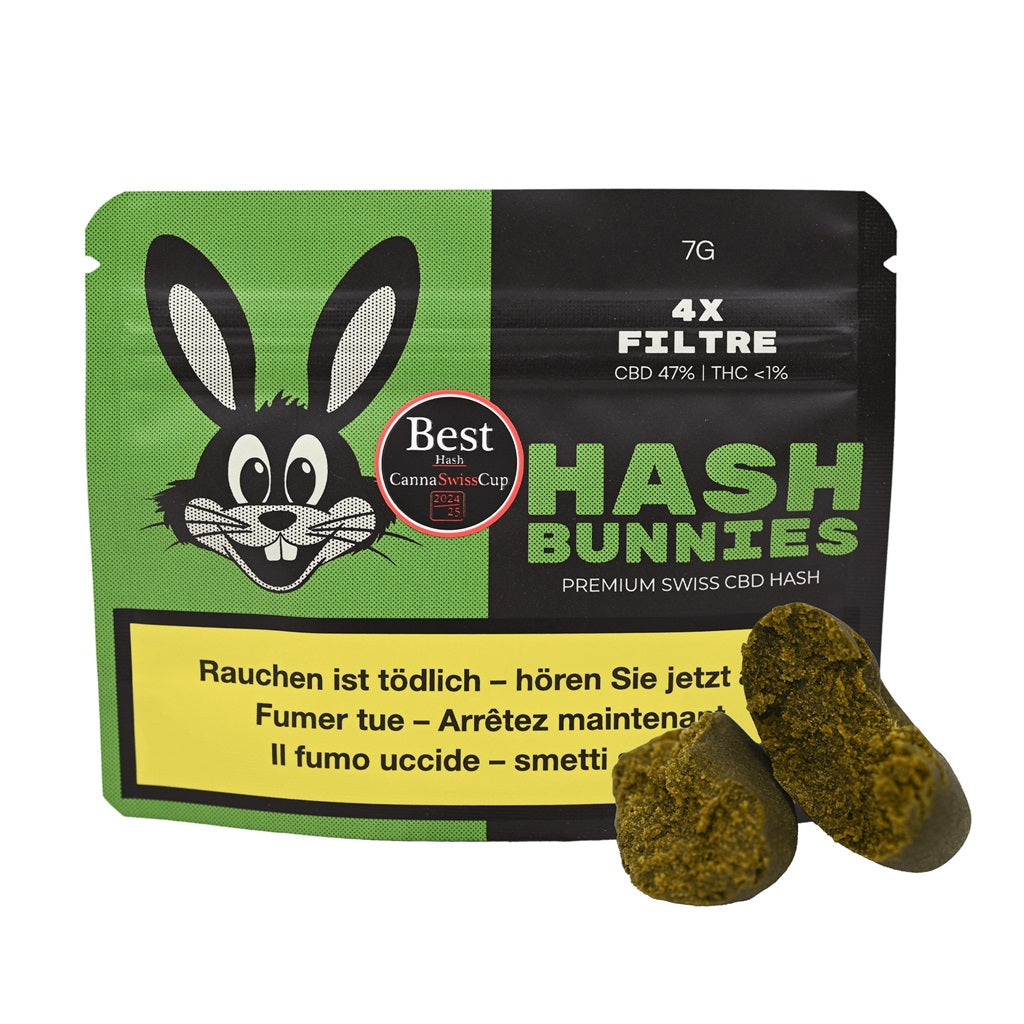 Hash Bunnies - Premium Swiss CBD Hash - 4x Filtre - 7g
