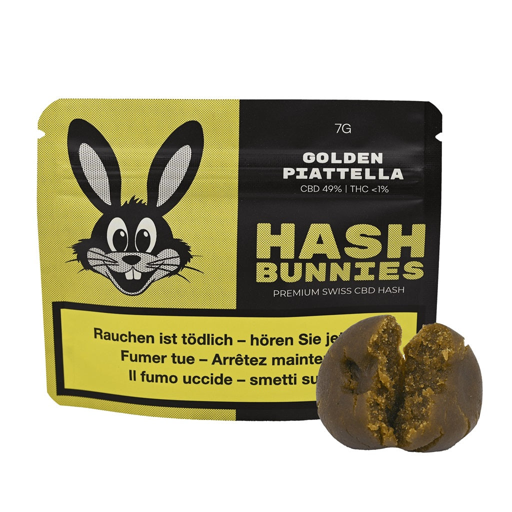 Hash Bunnies - Premium Swiss CBD Hash - Golden Piatella - 7g