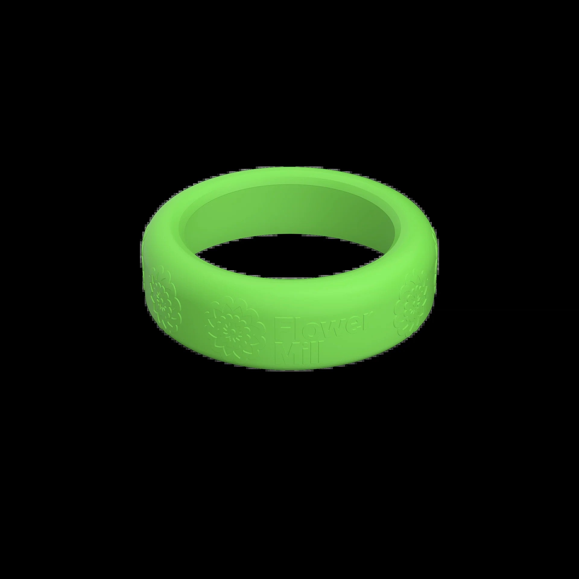 Flower Mill - Next-Gen - Silicone Mill Grip - 2.5" - 67.5mm - Neon Green
