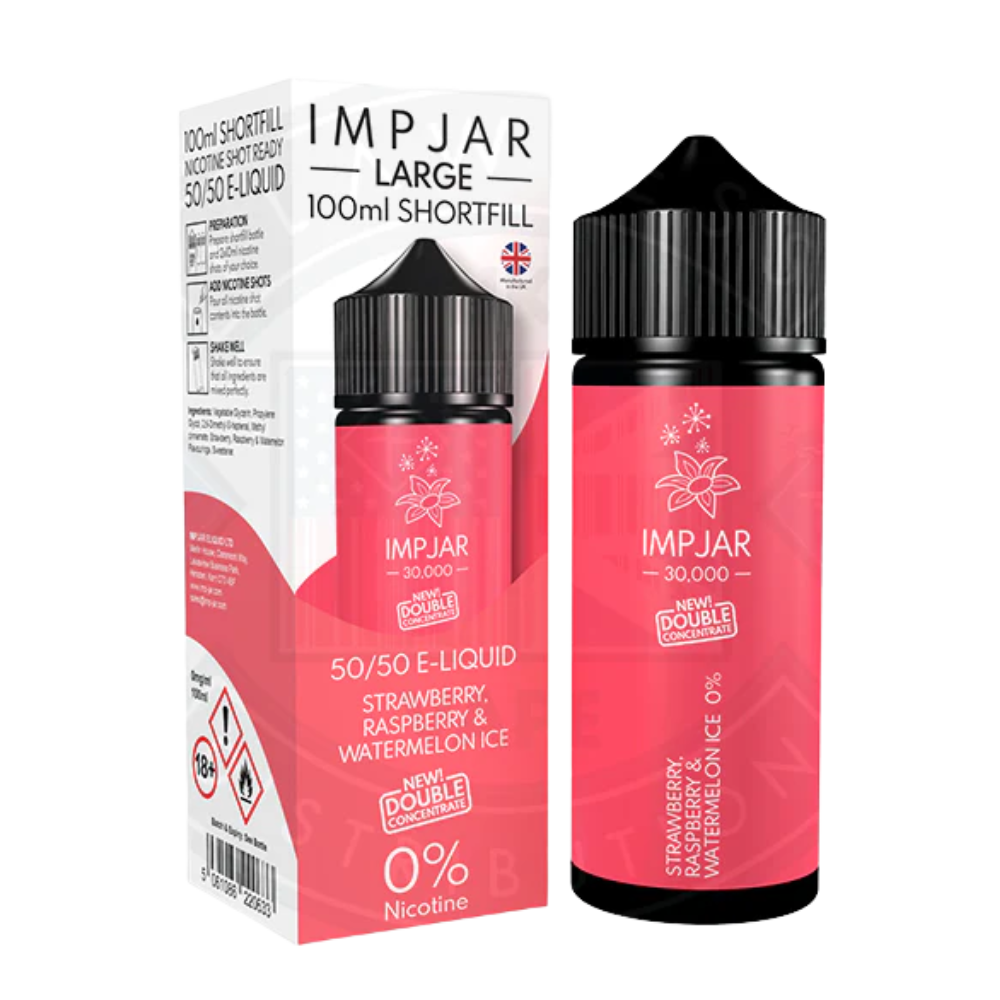 IMP JAR Large -  Shortfill Doubleconcentrate - Strawberry Raspberry & Watermelon Ice 100ml 0mg