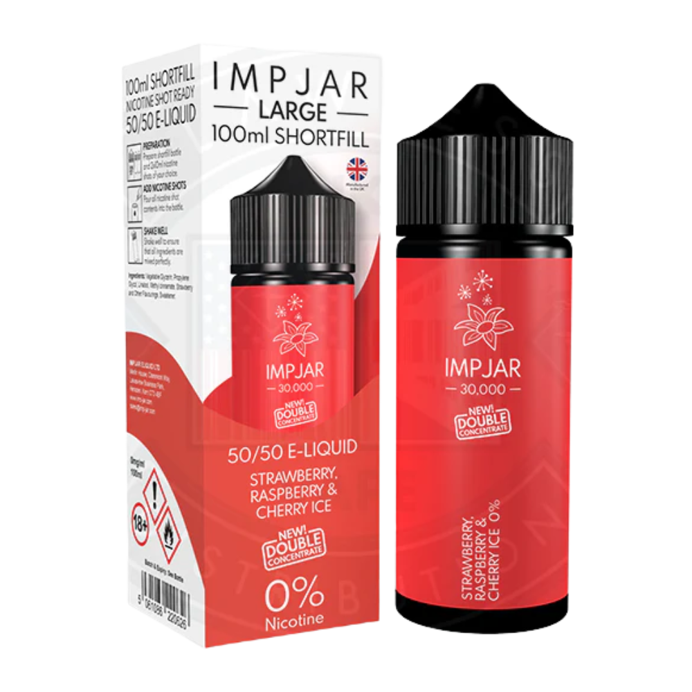 IMP JAR Large - Shortfill Doubleconcentrate - Strawberry Raspberry & Cherry Ice 100ml 0mg