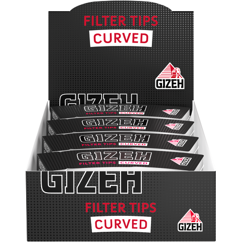 GIZEH Black Filter Tips Curved (20 Stk.)