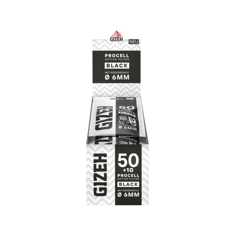 GIZEH ProCell Active Filter Black 6mm (10 x 50 Stk.)