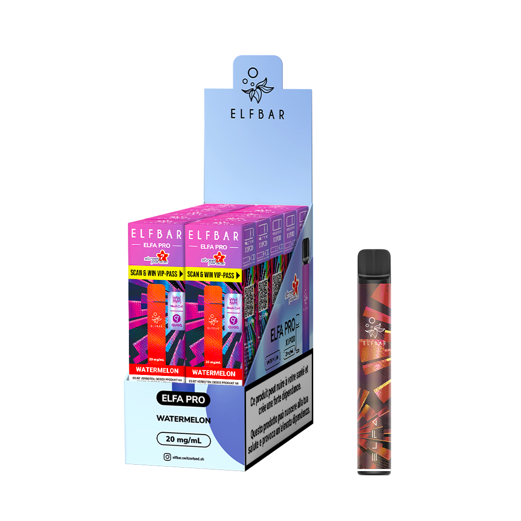 Elf Bar ELFA Pro - Kit (2ml) STP Aurora Purple & Watermelon