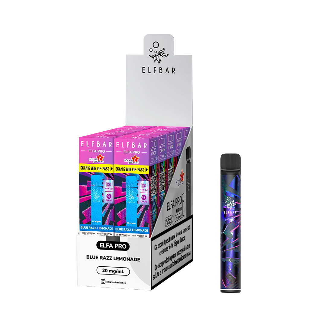Elf Bar ELFA Pro - Kit (2ml) STP Black & Blue Razz Lemonade