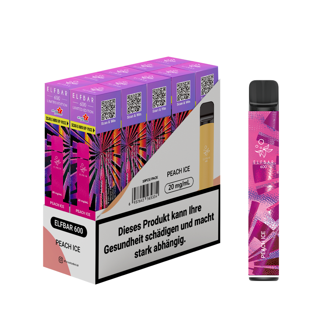 Elf Bar 600 (20mg) STP Peach ICE