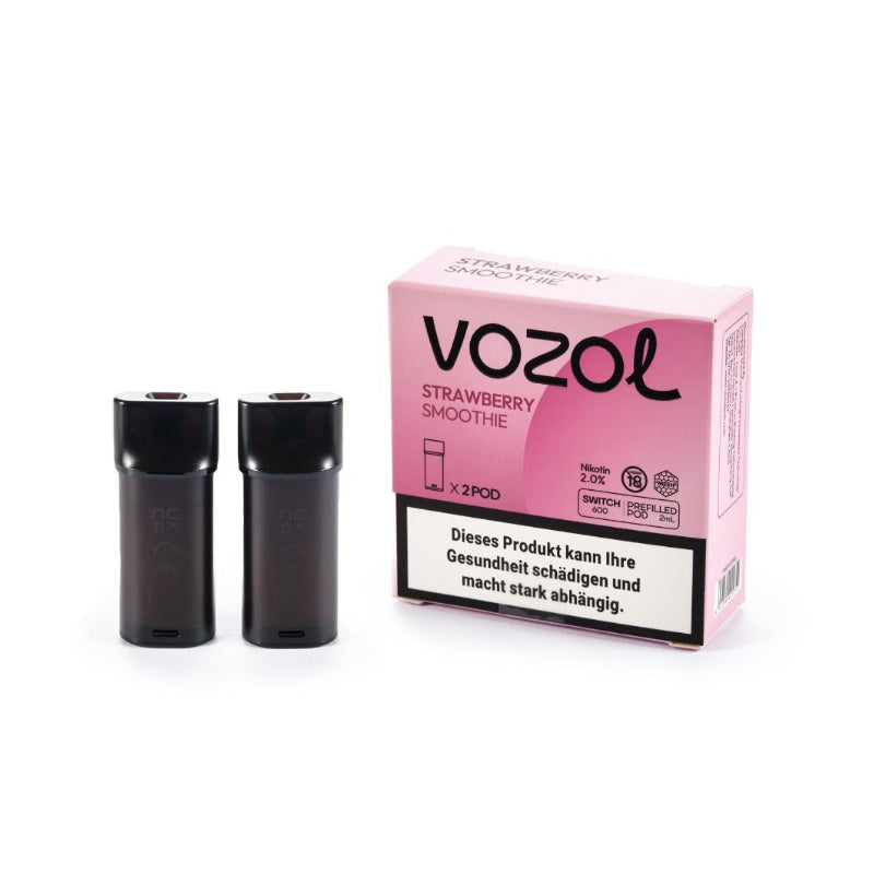 Vozol - Switch 600 Pod (2 x 2ml) MHD 24.08.25 Strawberry Smoothie