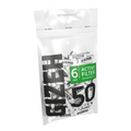GIZEH - Active Filter 6mm - Black - Bag 50Stk.