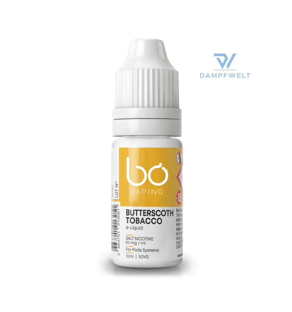 Bo Butterscotch Tobacco Salt E-Liquid 10Ml / 20Mg